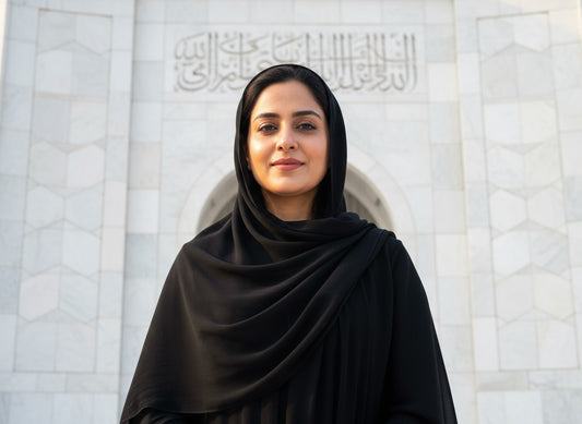 Plain Black Georgette Hijab – Classic & Versatile